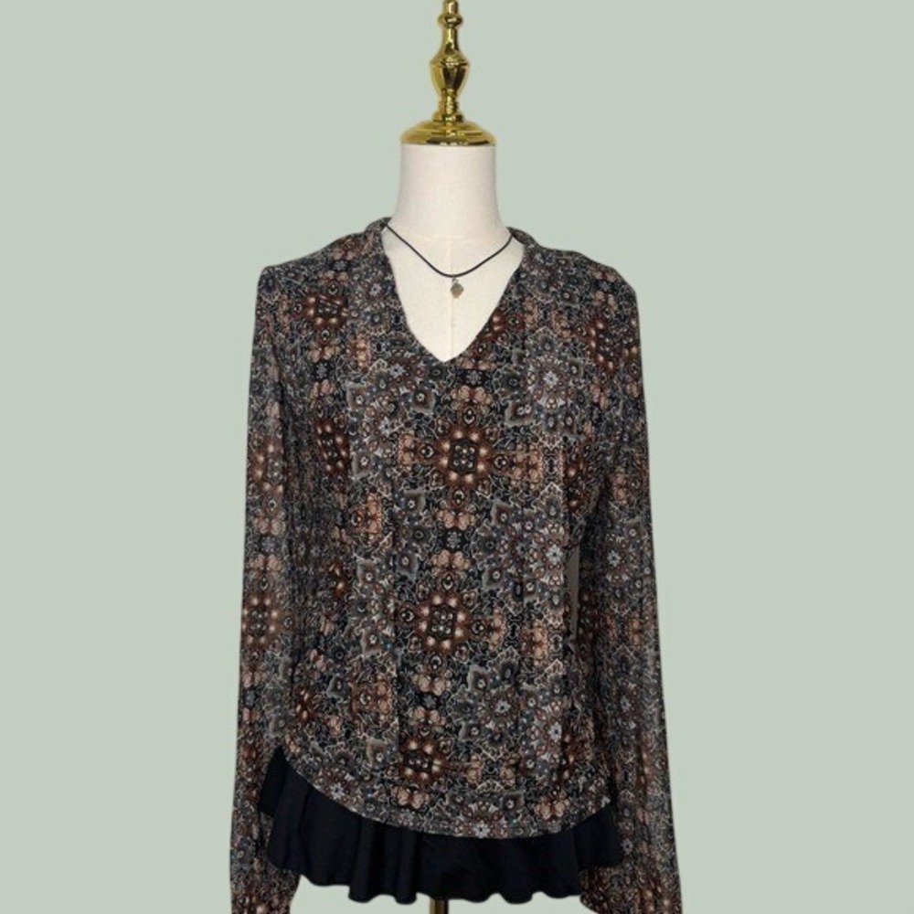stitch collection vintage y2k boho tapestry v-neck grunge formal coquette earthy